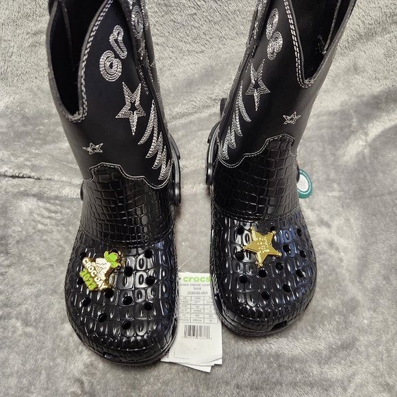 Verified Brand New. Crocs Classic Cowboy Boots M4/W6. Croctober. Fast Shipping - Picture 3 of 11